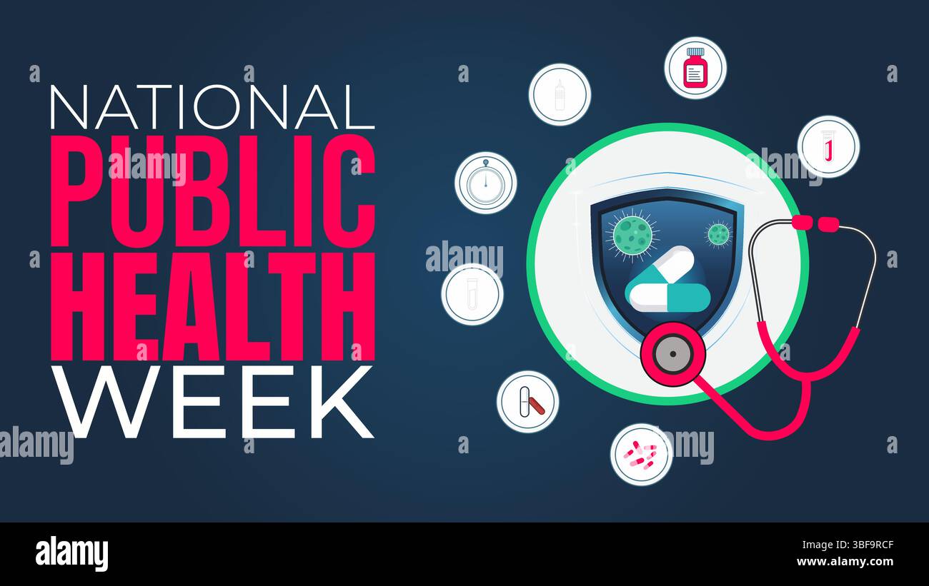 Settimana nazionale della sanità pubblica, costruire insieme un futuro più sano Illustrazione Vettoriale