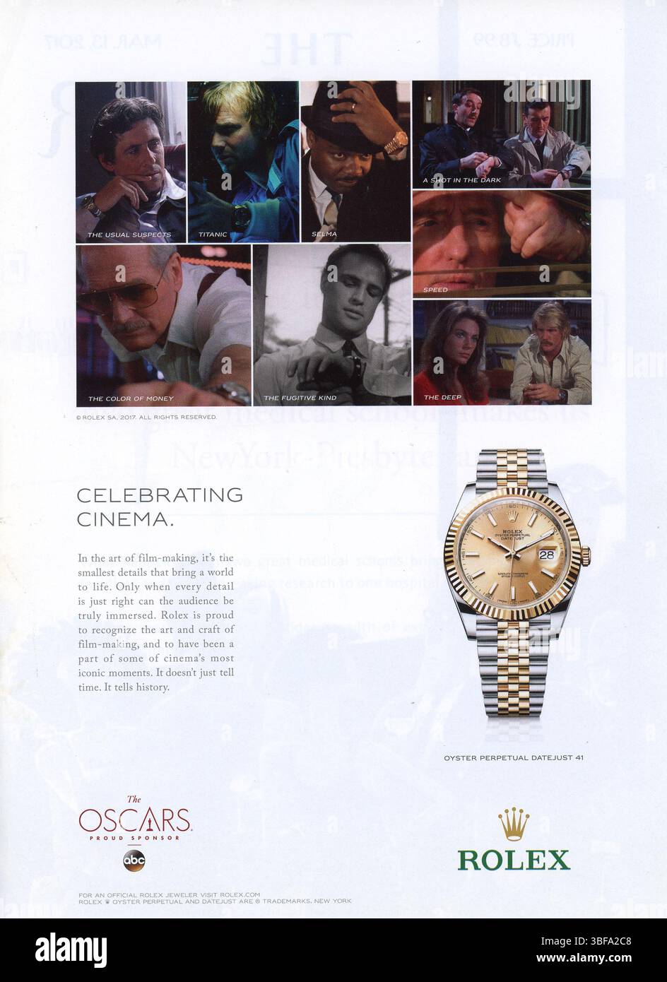 The New Yorker 13 marzo 2017 rivista pubblicitaria, USA Foto Stock