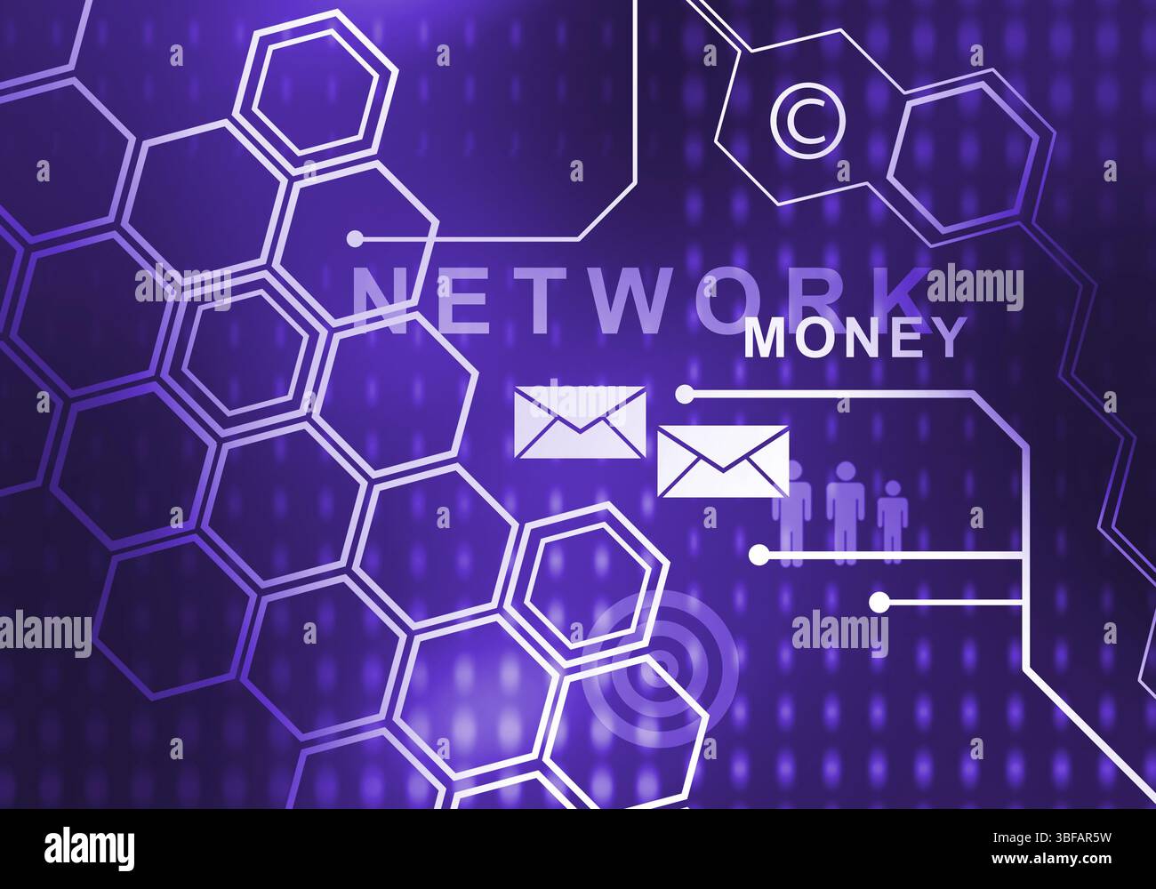 Sfondo digitale immagine presentando moderni concetti di business Foto Stock