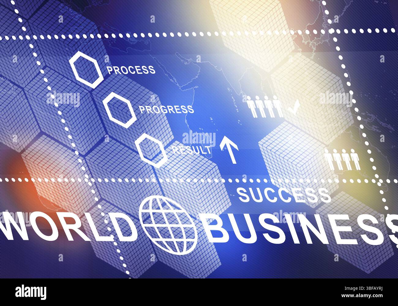 Sfondo digitale immagine presentando moderni concetti di business Foto Stock