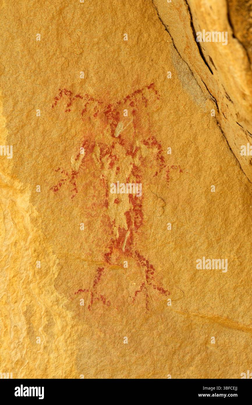 Pittogramma, Canyon Pintado National Historic District, White River Bureau of Land Management, Colorado Foto Stock