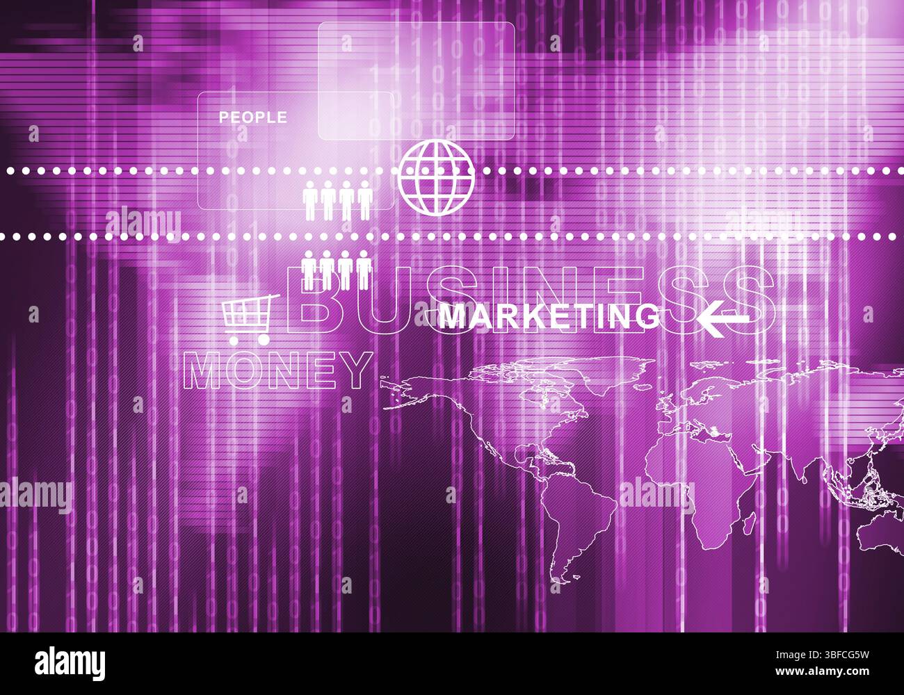 Sfondo digitale immagine presentando moderni concetti di business Foto Stock