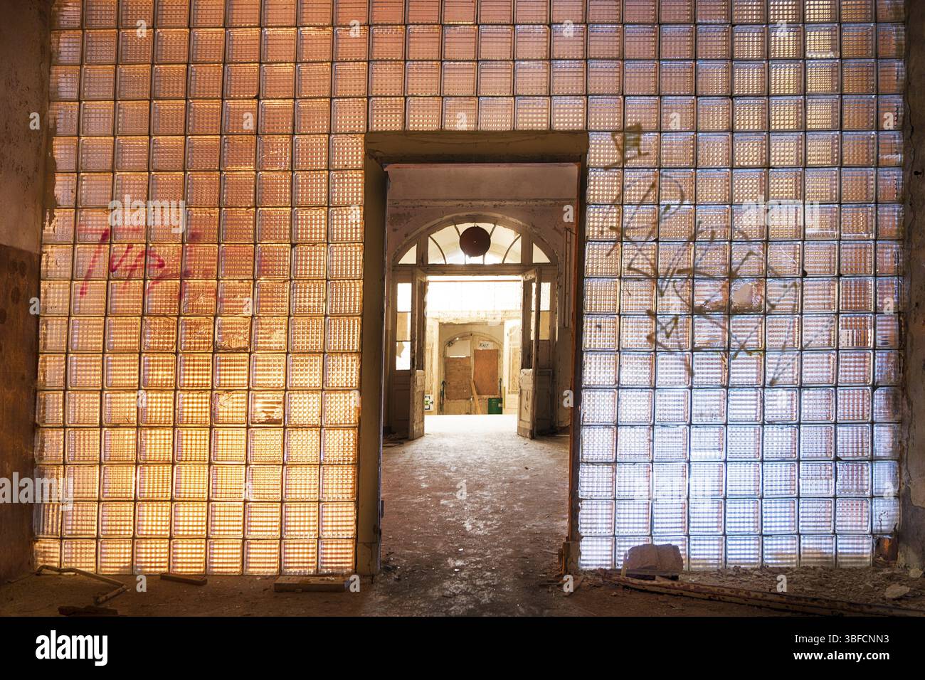 Blocchi di vetro Beelitz Heistaetten Foto Stock