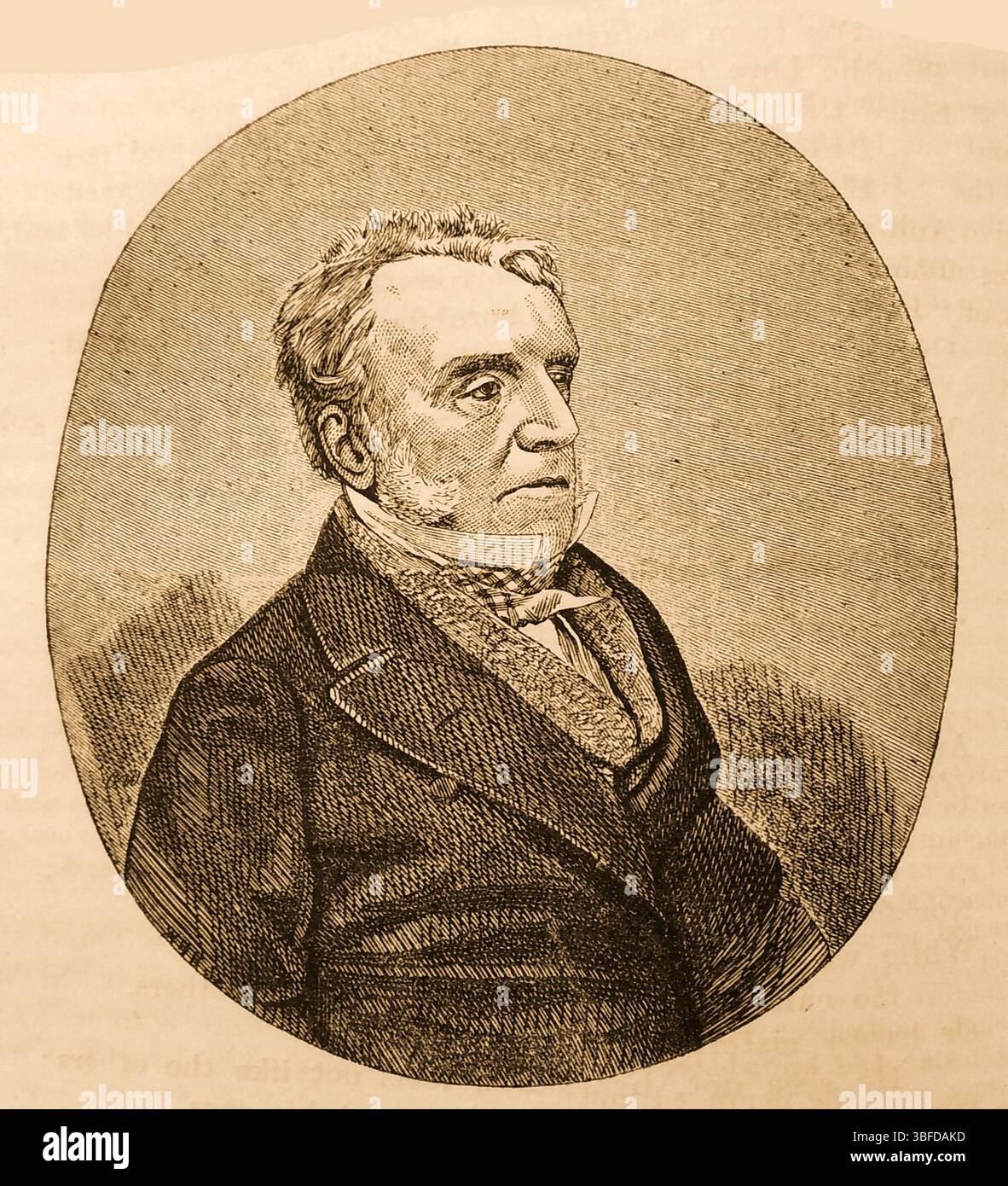 Un ritratto di George Grote (1794 1871) deputato britannico, filosofo e storico che usò lo pseudonimo di Richard Carlile. La sua tomba e il suo busto possono essere visti nell'Abbazia di Westminster Foto Stock