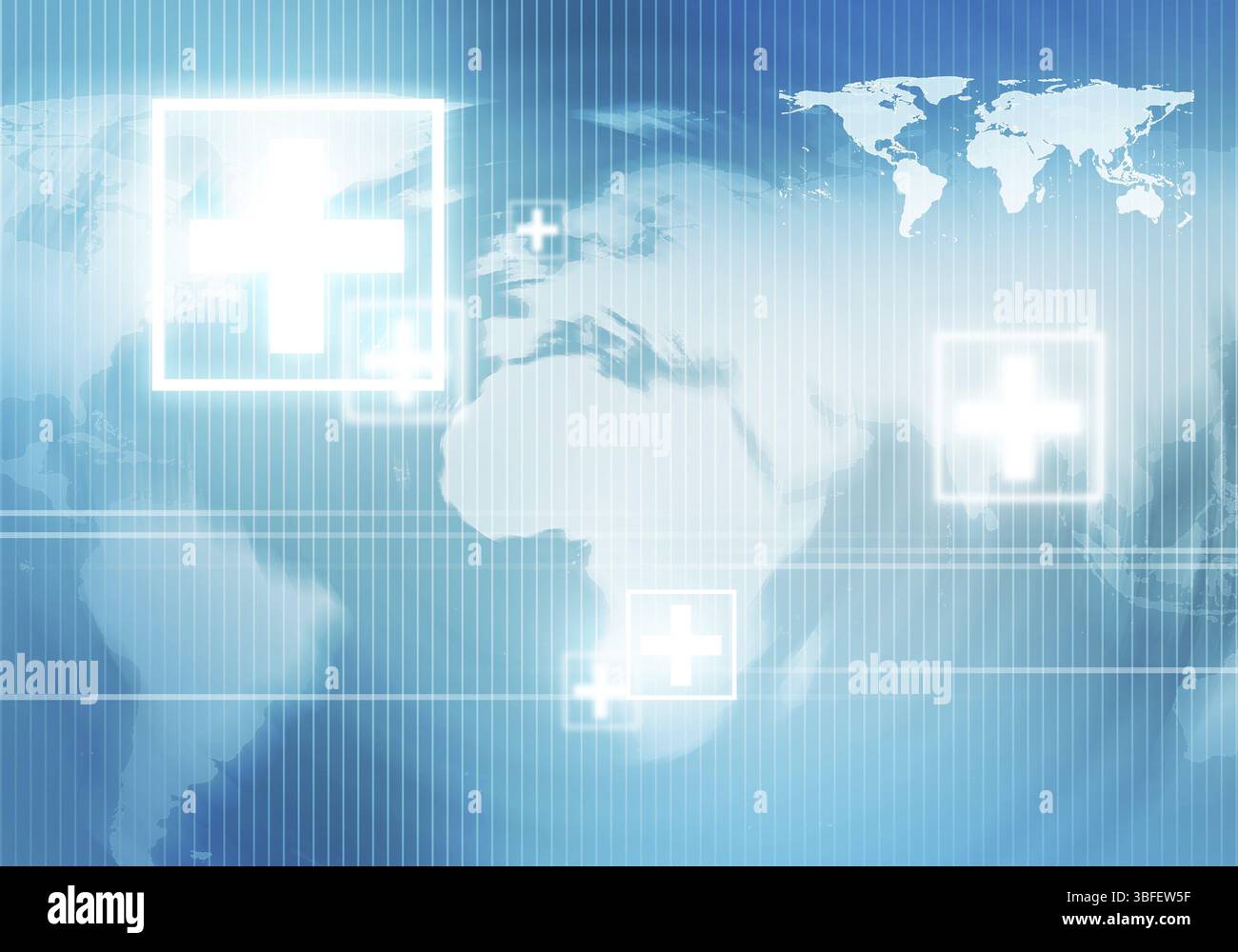 Immagine digitale di sfondo concettuale con simbolo della medicina Foto Stock