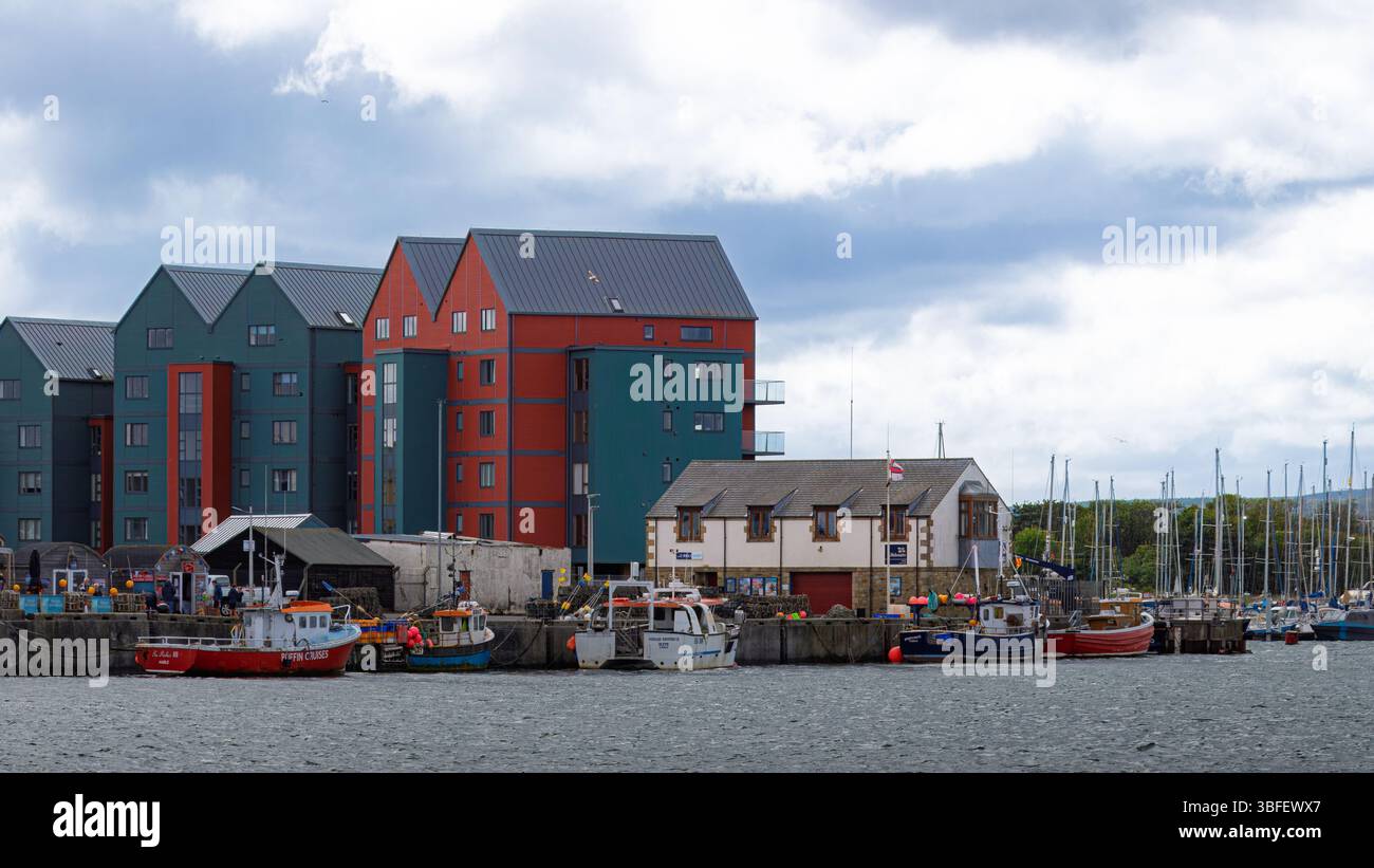 La piccola città di pescatori di Amble nel Northumberland, maggio 2025 Foto Stock