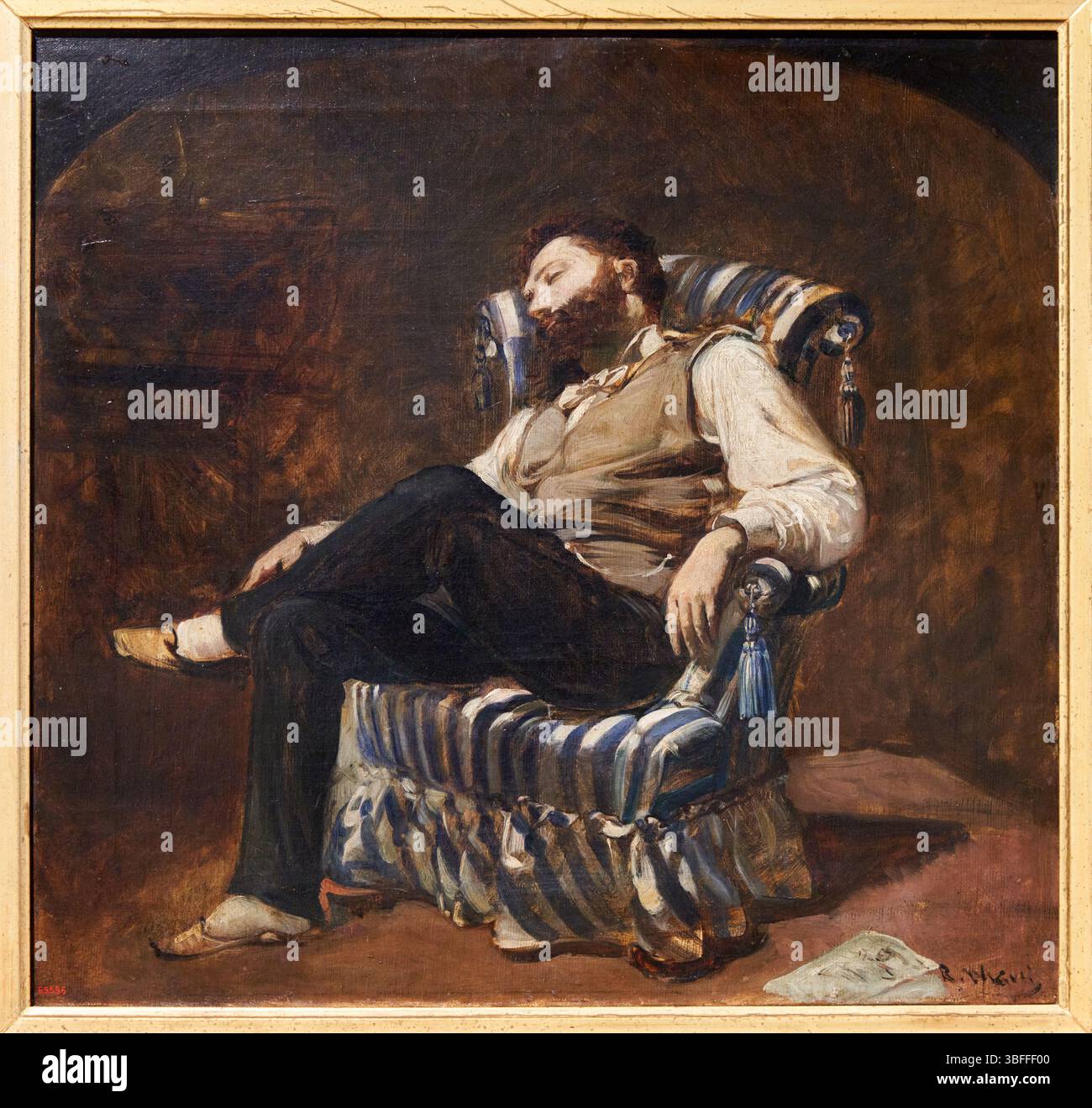 The Siesta, 1884, Ramon Martí i Alsina (Barcellona, 1826-1894), Museu Nacional D’Art de Catalunya, Barcellona, Spagna Foto Stock
