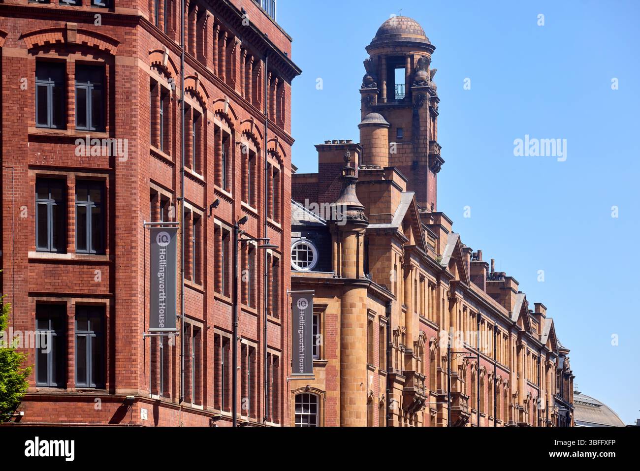 Centro storico di Manchester, vecchia stazione dei vigili del fuoco di London Road Foto Stock