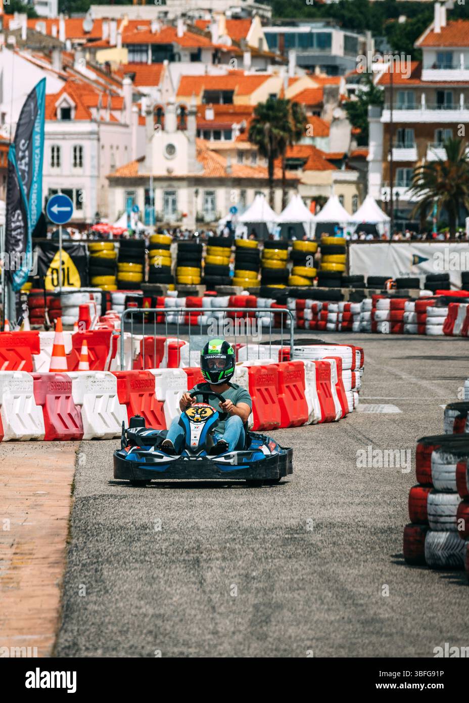 Go-kart a Cascais, Portogallo Foto Stock