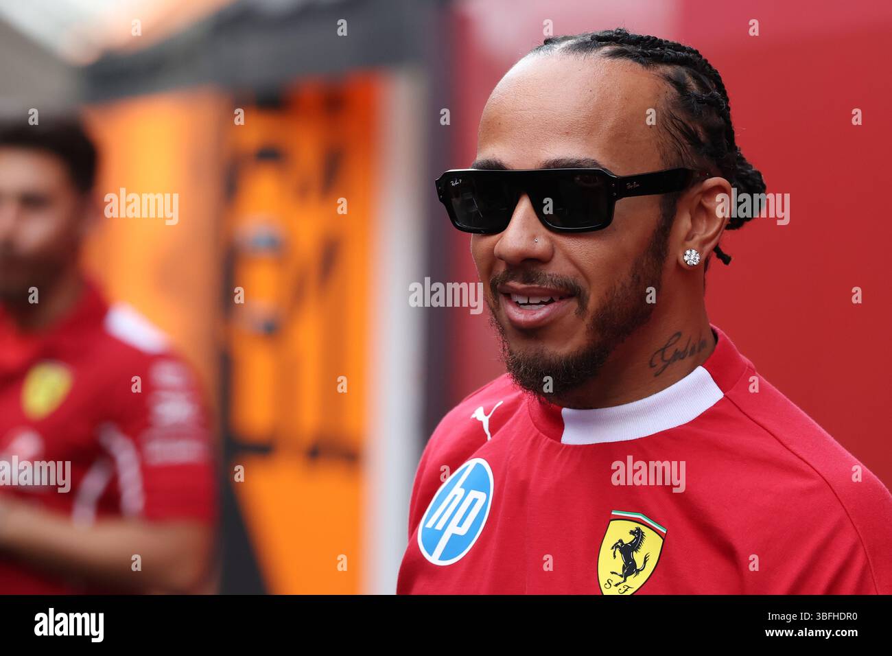Barcellona, Spagna. 1 giugno 2025. #44 Lewis Hamilton (GBR) Scuderia Ferrari HP (ITA) SF25/Ferrari durante il Gran Premio di Spagna di Formula 1 2025, 9° appuntamento del Campionato del mondo di Formula 1 2025, che si svolgerà dal 30 maggio al 1° giugno 2025 sul circuito di Barcellona-Catalunya a Barcellona, Spagna. (Foto di Philippe Nanchino/Eurasia Sport Images/Alamy) credito: Eurasia Sport Images/Alamy Live News Foto Stock