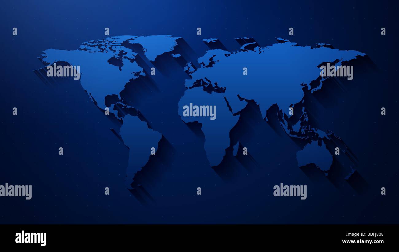 Modello di mappa mondiale 3D Globe. Progettazione di mappe wolrd 3D per l'istruzione, la scienza, le presentazioni Web. Illustrazione vettoriale realistica. Mappa del mondo 3D. Illustrazione Vettoriale