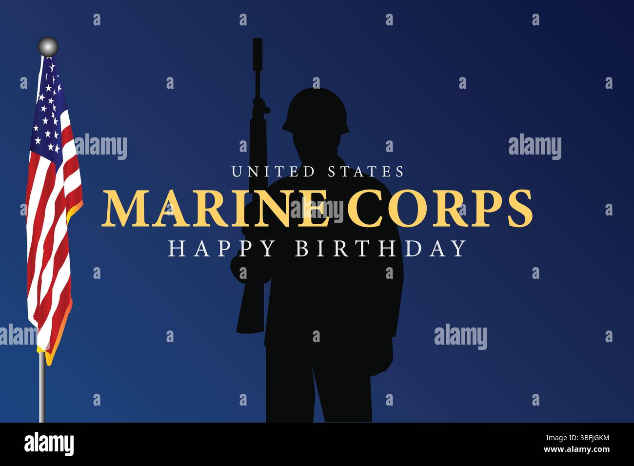 Saluto i pochi e l'orgoglioso che celebra il patrimonio del corpo dei Marines Illustrazione Vettoriale