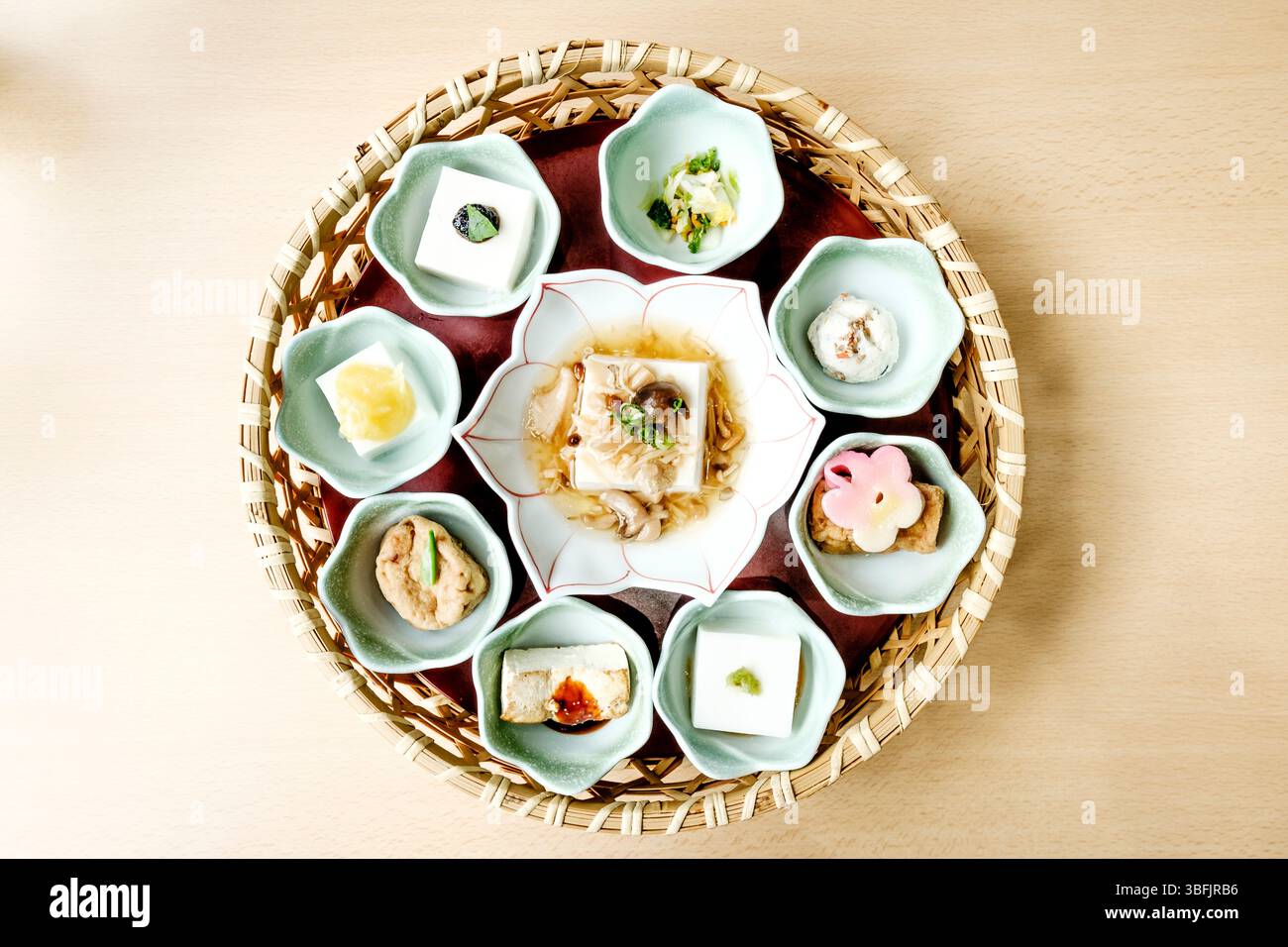 Gomadofu sesame tofu cucina buddista giapponese Foto Stock