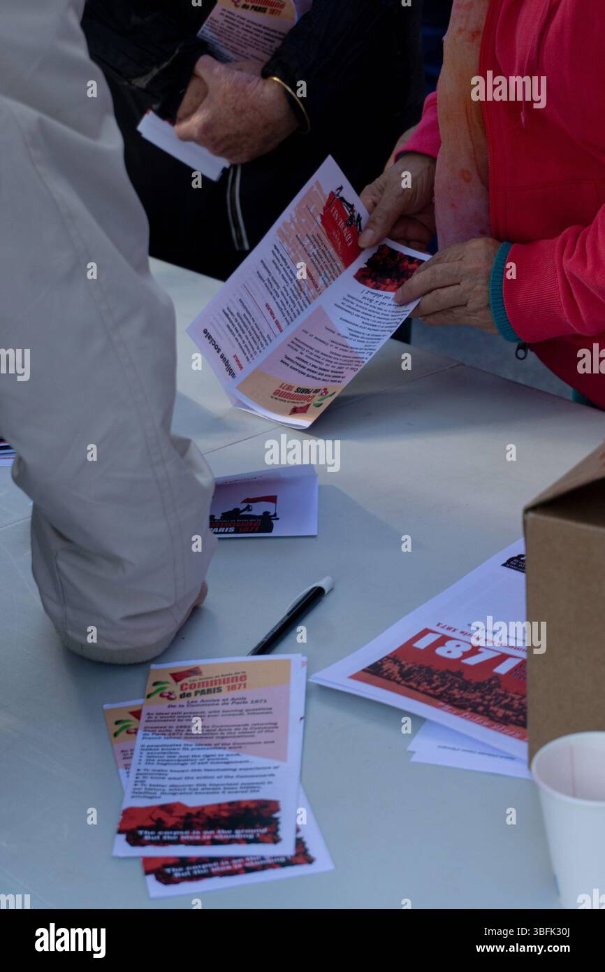 La brochure comune di Parigi. Foto Stock