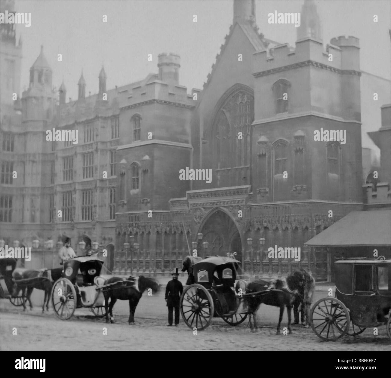 Westminster Hall, Houses of Parliament Westminster Londra Inghilterra 1800s 1900s Fotografia Foto Stock