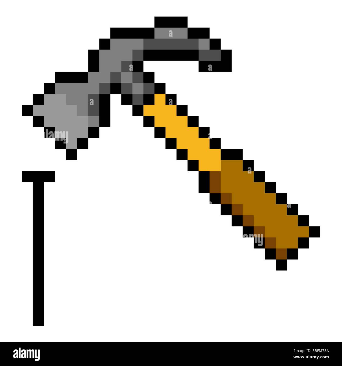 Utensile per chiodi a martello in stile pixel art Illustrazione Vettoriale