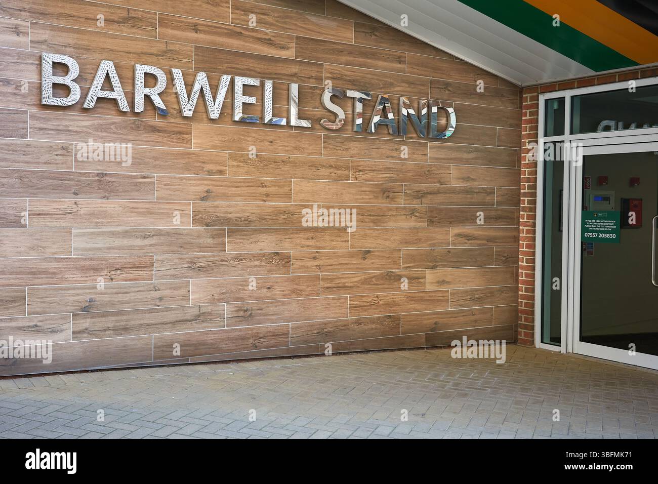 Barwell si trova ai Franklins Gardens, sede della squadra di rugby dei Northampton Saints, Inghilterra. Foto Stock