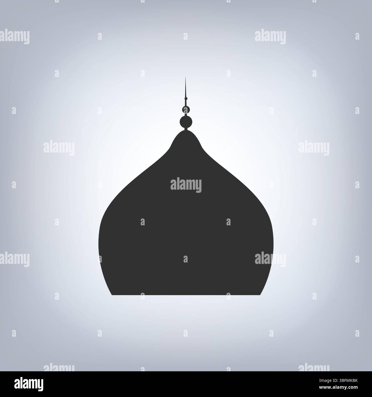 Arte a cupola nera Masjid Aqsa con sfondo astratto Illustrazione Vettoriale