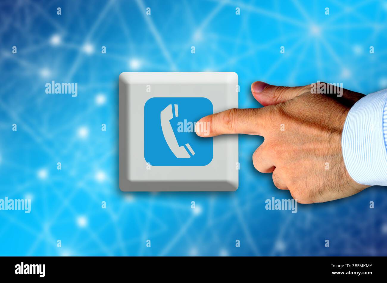 concetto per chiamare online o chiamare su internet Foto Stock