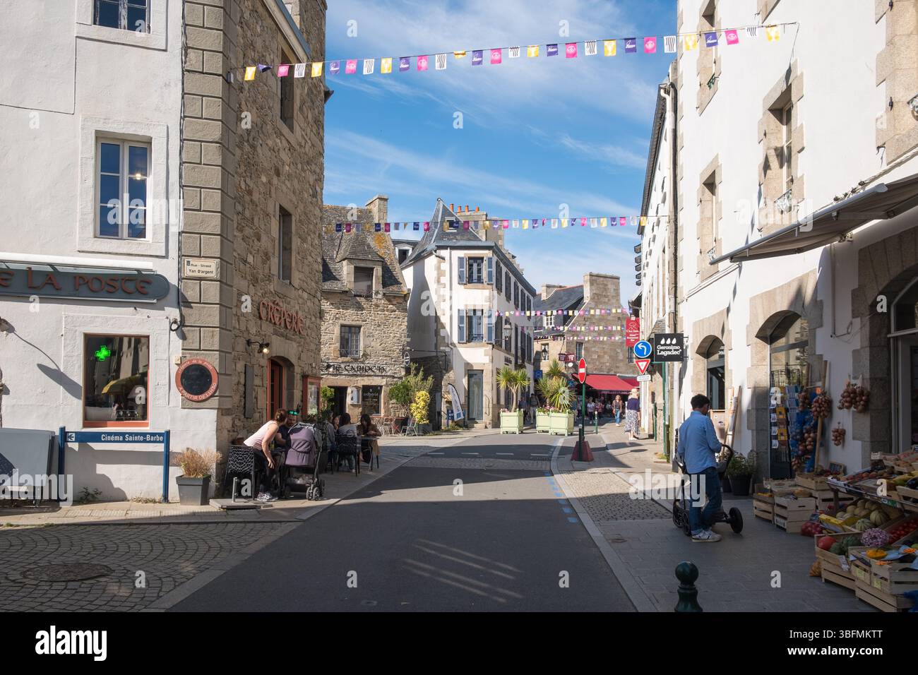 Centro di Roscoff in Bretagna, Francia settentrionale Foto Stock