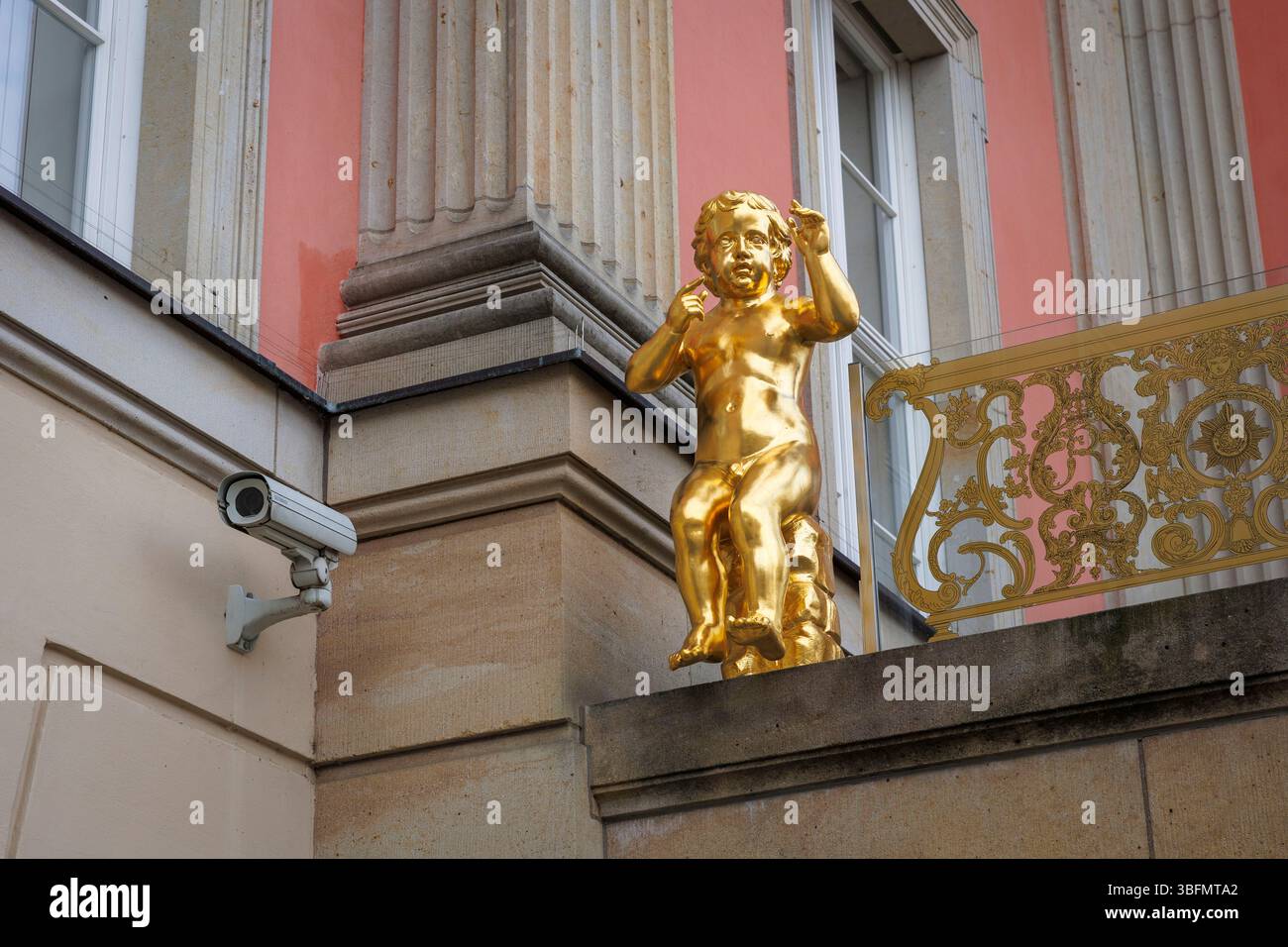putto sulla Fahnentreppe (scalinata di bandiera), nota anche come Engelstreppe (scalinata degli angeli) o Puttentreppe (scalinata dei putti), sul lato ovest della t Foto Stock