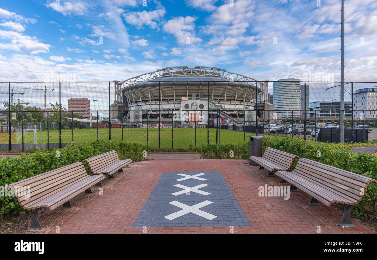 Amsterdam, Paesi Bassi, 26.05.2025, la Johan Cruyff Arena, stadio della squadra di calcio olandese AFC Ajax Foto Stock