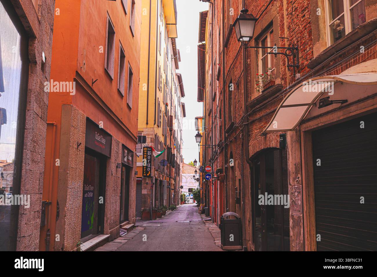 Vicoli di Pisa Foto Stock