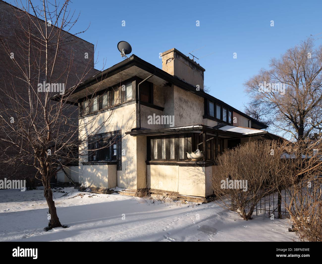 J.J. Walser House, ubicazione: Chicago, Illinois, architetto: Frank Lloyd Wright Foto Stock