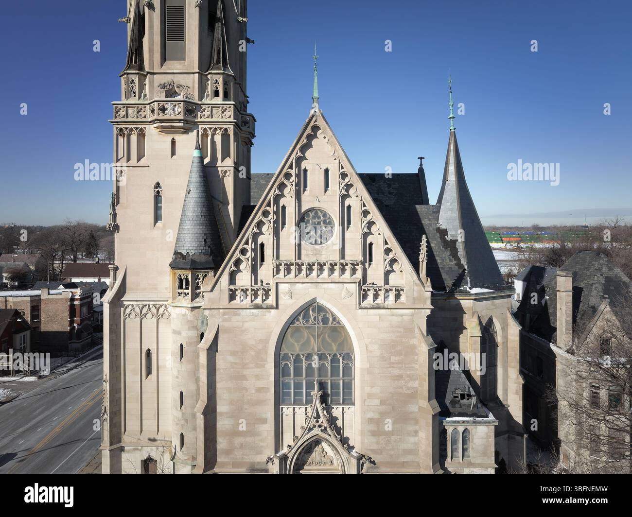St. Martin de Tours Church, ubicazione: Chicago, Illinois, architetto: Henry J. Schlacks Foto Stock