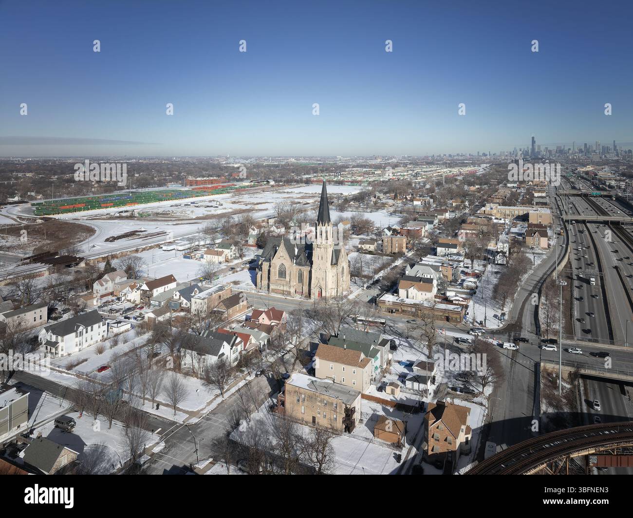 St. Martin de Tours Church, ubicazione: Chicago, Illinois, architetto: Henry J. Schlacks Foto Stock
