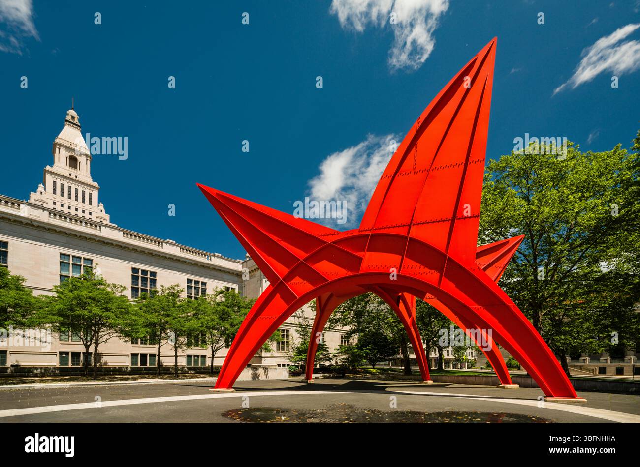 La scultura Stegosaurus Alfred E. Burr Mall _ Hartford, Connecticut, Stati Uniti d'America Foto Stock