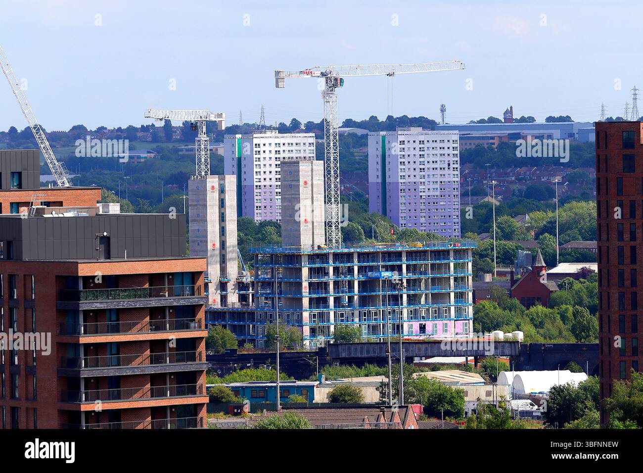 Sweetfields in costruzione sulla South Bank a Holbeck, Leeds, West Yorkshire, Regno Unito Foto Stock