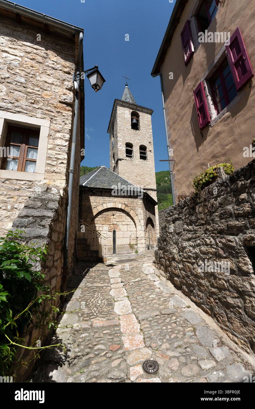Famoso villaggio di Sainte-Enimie in Francia, Europa Foto Stock
