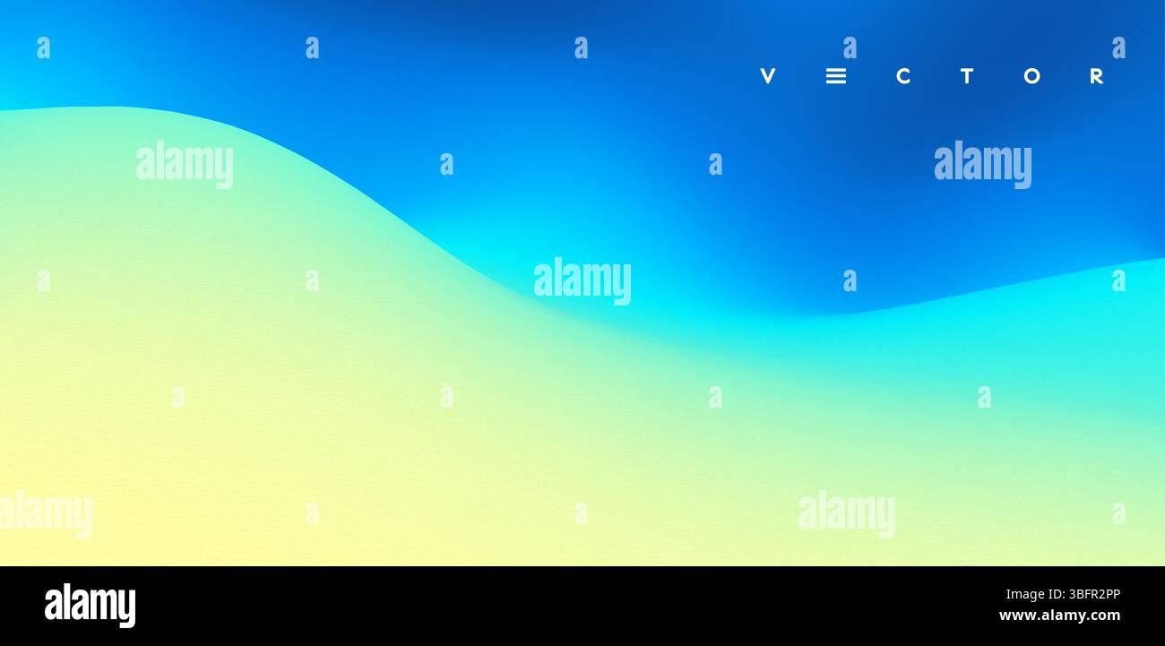 Paesaggio realistico con onde. Modello di design della copertina. illustrazione vettoriale 3d per cartelloni, volantini, striscioni, copertine di libri, brochure, pianificatori e note Illustrazione Vettoriale