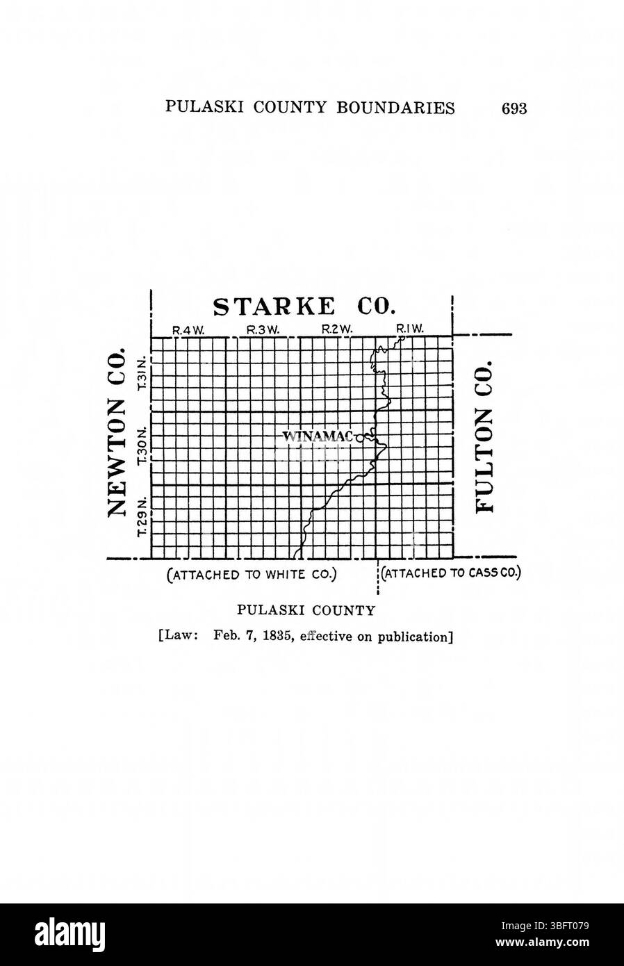 Questa pagina di *Indiana Boundaries* (ristampa del 1967) continua la documentazione della storia dei confini dell'Indiana, inclusi riferimenti bibliografici e un indice per la ricerca accademica completa. Foto Stock