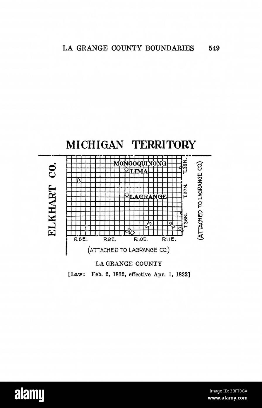 Questa pagina della ristampa del 1967 di *Indiana Boundaries* include riferimenti bibliografici e un indice, esplorando la formazione e le modifiche ai confini dello stato nel tempo. Foto Stock