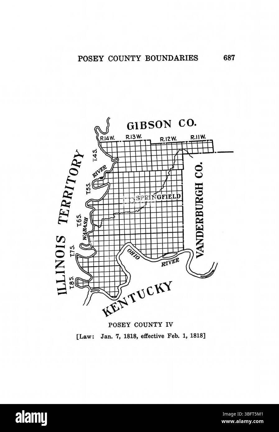 Questa sezione della ristampa del 1967 di *Indiana Boundaries*, pubblicata dall'Indiana Historical Bureau, continua a dettagliare l'evoluzione dei limiti territoriali dell'Indiana con estesi riferimenti bibliografici e un indice. Foto Stock