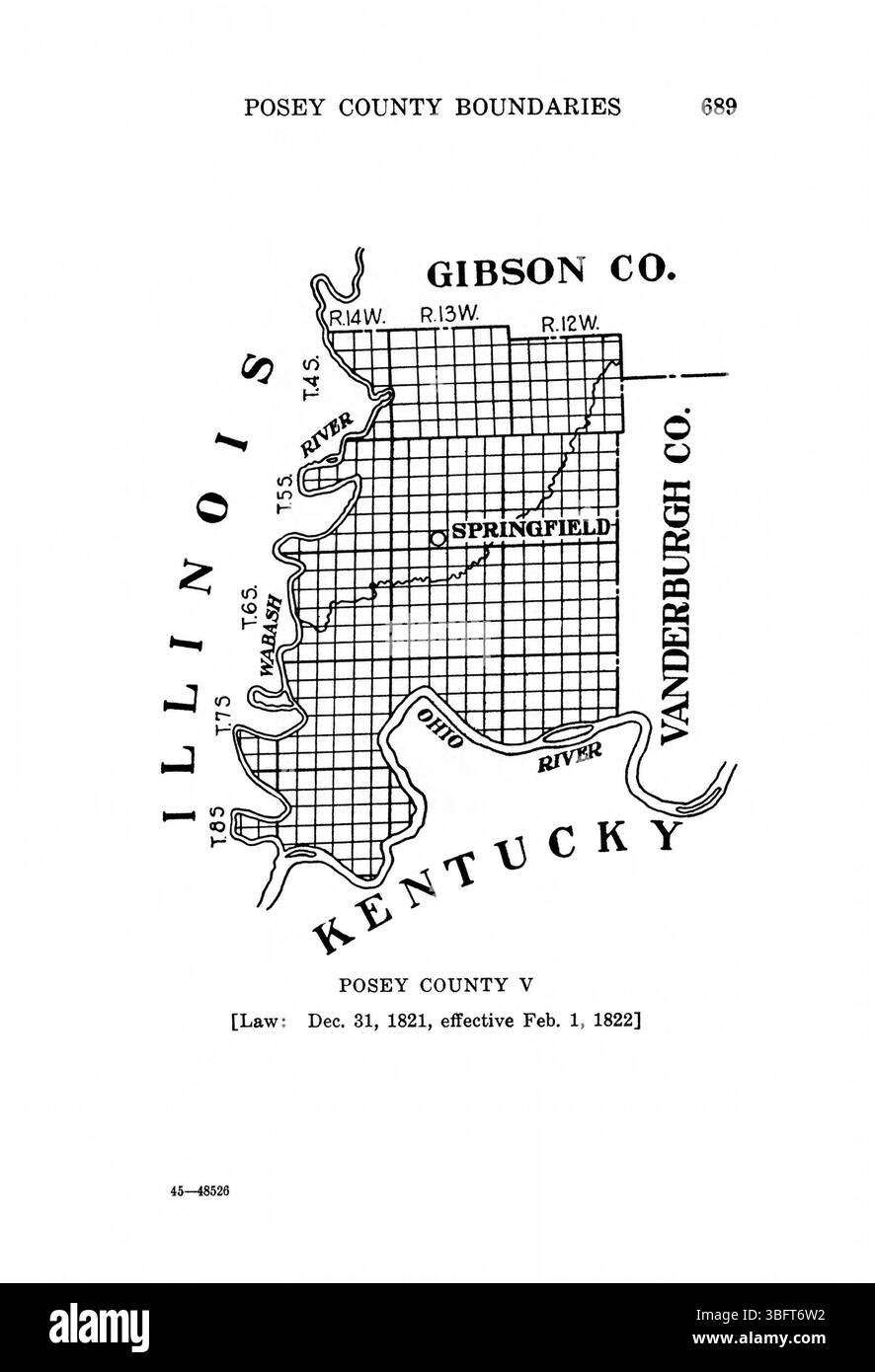 Questa pagina di *Indiana Boundaries* (ristampa del 1967) fornisce una documentazione approfondita dei confini storici dell'Indiana con riferimenti per ulteriori ricerche accademiche. Include un indice e risorse bibliografiche. Foto Stock