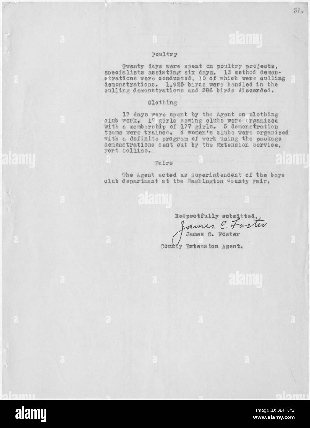 Il rapporto 1927 del servizio di estensione per la contea di Washington, Colorado, contiene aggiornamenti sui programmi agricoli, guidati dagli agenti di estensione Robert W. Vance e James C. Foster, progettati per migliorare le pratiche agricole e il benessere della comunità. Foto Stock Il rapporto 1927 del servizio di estensione per la contea di Washington, Colorado, contiene aggiornamenti sui programmi agricoli, guidati dagli agenti di estensione Robert W. Vance e James C. Foster, progettati per migliorare le pratiche agricole e il benessere della comunità. Foto Stock