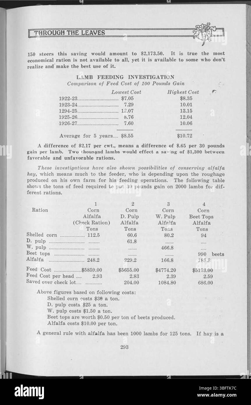 La pagina 295 di "attraverso le foglie" (1927) continua l'indice dettagliato dell'argomento, fornendo maggiori informazioni su argomenti relativi alla natura e alle esperienze umane, con particolare attenzione all'osservazione e all'organizzazione tematica. Foto Stock