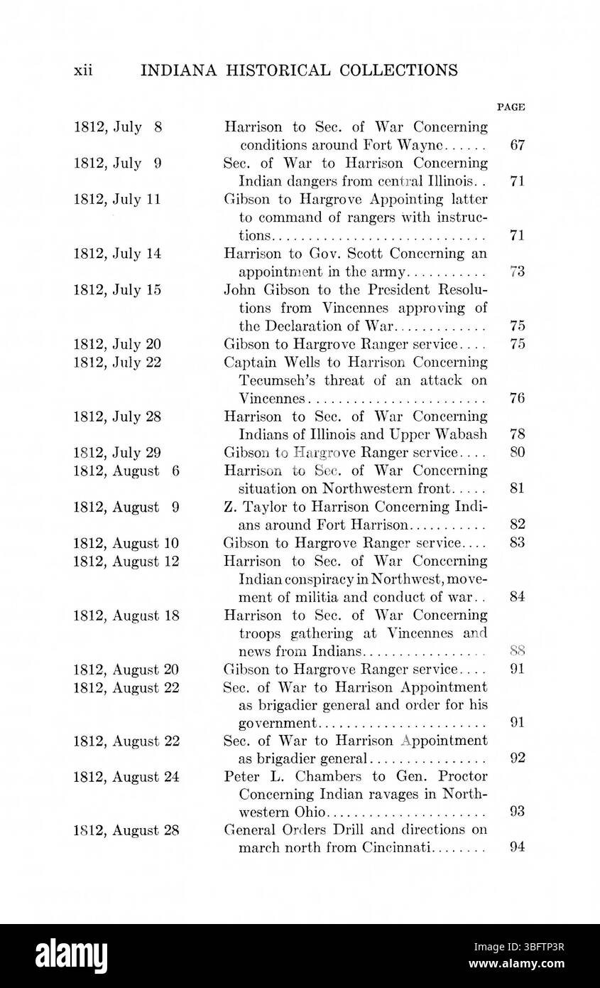 Pagina 791 contiene la comunicazione di Harrison sulle politiche territoriali, concentrandosi sulla distribuzione della terra ai coloni e sulla gestione delle terre pubbliche all'interno del territorio. Foto Stock