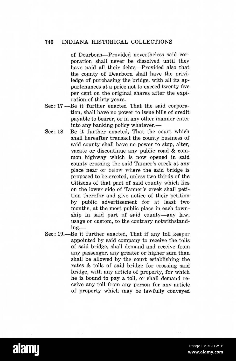 Questa riproduzione delle leggi del territorio dell'Indiana (1809-1816) include versioni di tipo moderno dei testi originali e delle pagine del titolo. Contiene un'appendice con un elenco di ufficiali territoriali, delegati al Congresso, giudici, membri dell'assemblea e funzionari della contea dal 1800 al 1816. Il volume presenta anche una prefazione del governatore Paul V. McNutt e include un indice. Foto Stock