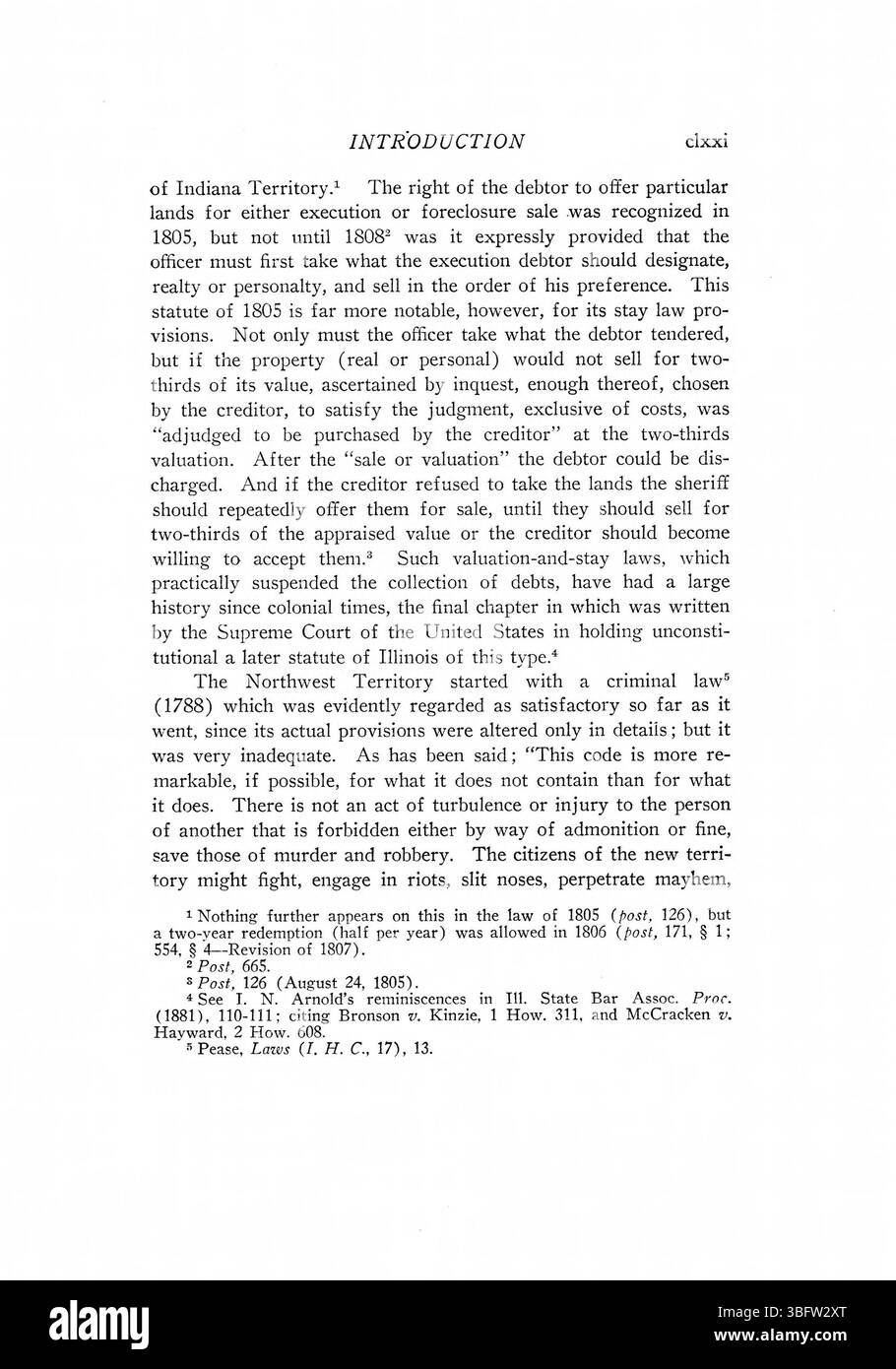 A pagina 182 di "The Laws of Indiana Territory, 1801-1809" vengono discusse le strutture giuridiche in materia di tassazione, normative commerciali e la creazione di infrastrutture economiche fondamentali per lo sviluppo precoce della regione. Foto Stock