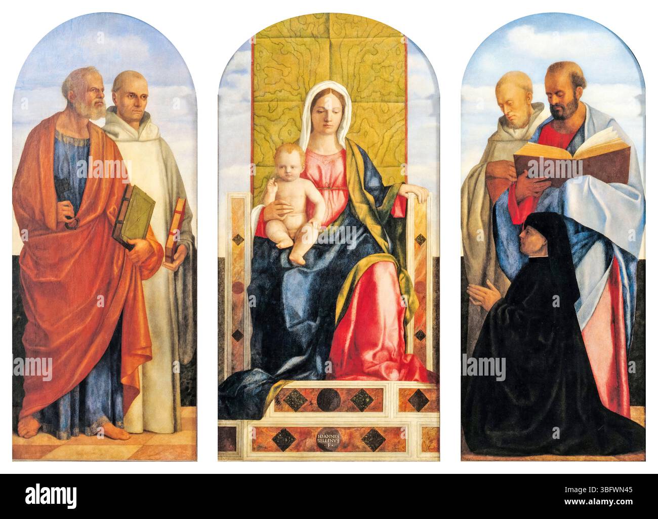 Giovanni Bellini, Pala Priuli, pittura ad olio e tempera su pannello di rovere, 1505-1510 Foto Stock