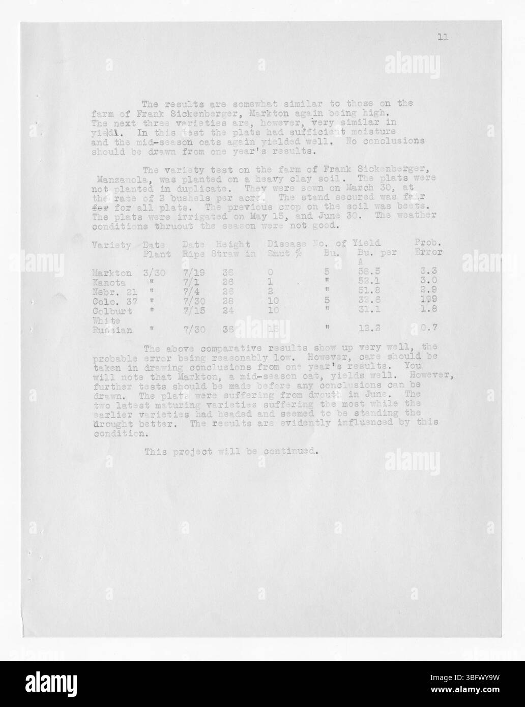 Pagina 45 include gli sforzi del servizio di estensione per promuovere le BEST practice agricole e migliorare la produttività nella contea di Otero. Foto Stock