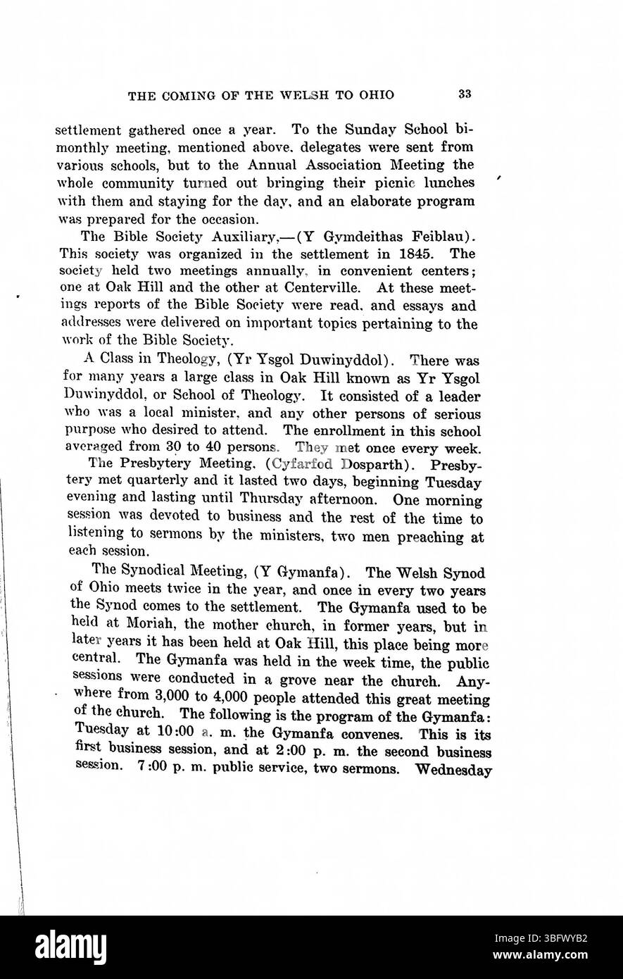 Questa pagina di "Welsh of Columbus, Ohio: A Study of Adaptation and assimilation" (1913) fornisce approfondimenti sulla vita e sul lavoro del reverendo Daniel Jenkins Williams, il suo ministero presso la Welsh Calvinistic Methodist Church, e i suoi risultati accademici, tra cui un dottorato di ricerca presso l'Ohio State University. Foto Stock