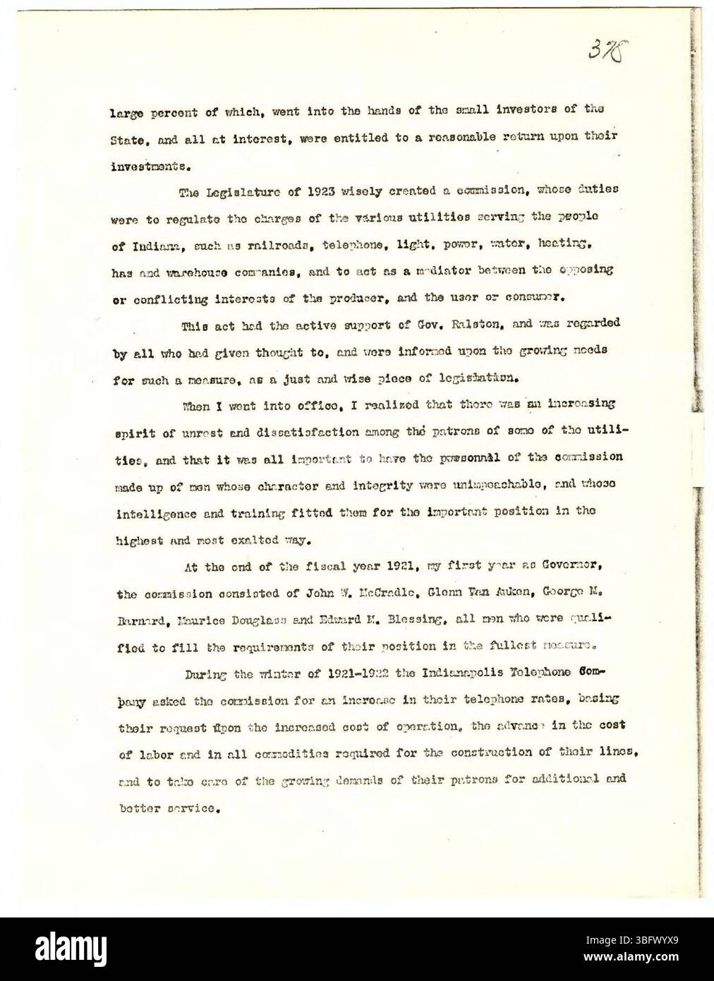 Questa raccolta di memorie di Warren T. McCray, scritte dopo il suo rilascio dalla prigione federale, include dettagli della sua infanzia, interessi agricoli e commerciali, carriera politica e governatorato. Le memorie contengono facsimiles di documenti del tribunale relativi alla sua condanna per frode postale e al periodo di detenzione federale. Foto Stock