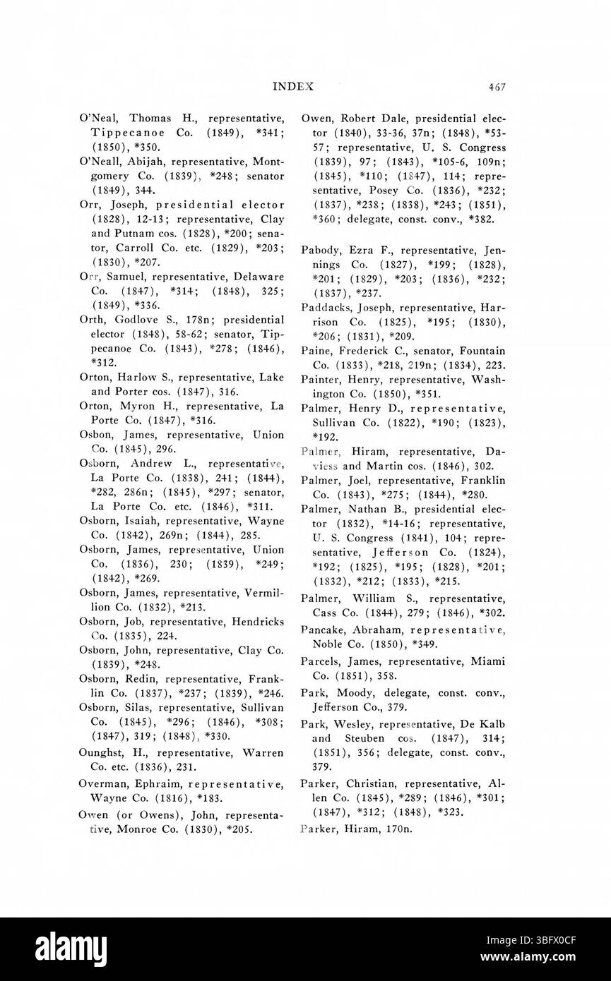 Pagina 493 dei *1816-1851 ritorni elettorali dell'Indiana* mostra i risultati elettorali per lo stato dell'Indiana durante il XIX secolo, fornendo dettagli sui modelli di voto, i candidati e i cambiamenti politici nel primo periodo statale dell'Indiana. Foto Stock