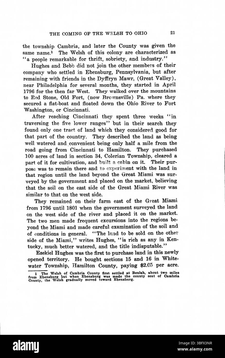Questo studio del 1913 descrive in dettaglio l'assimilazione della comunità gallese a Columbus, Ohio, concentrandosi sui contributi del Rev. Daniel Jenkins Williams, una figura chiave nella Chiesa metodista calvinistica gallese e un leader accademico presso l'Ohio State University. Foto Stock