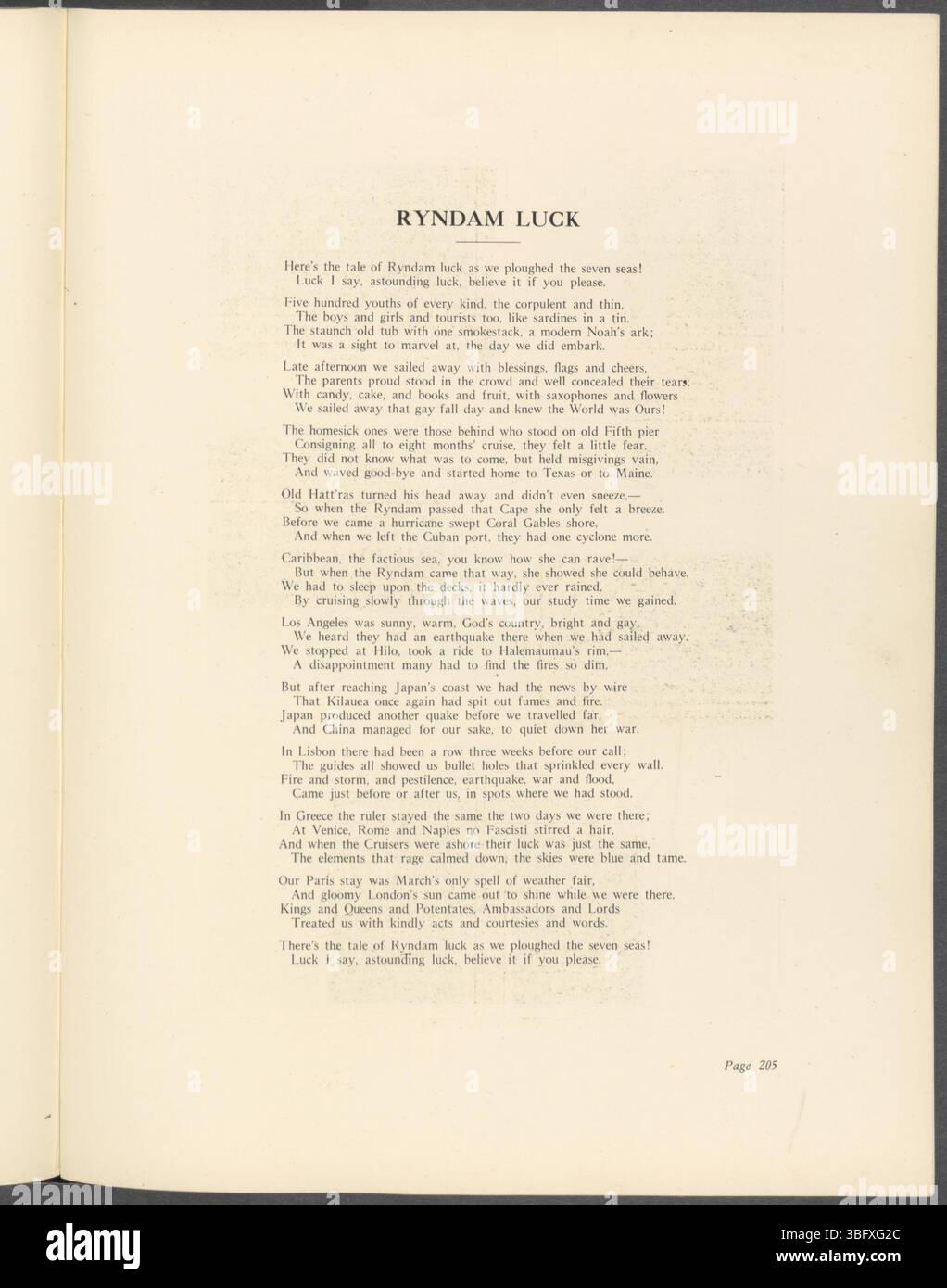 In "The Student Magellan" (1927), a pagina 206 viene visualizzata una lacuna nel processo di digitalizzazione, con cinque pagine vuote mancanti tra le immagini 1 e 2. Ciò evidenzia un archivio digitale incompleto del documento storico. Foto Stock